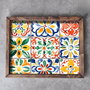 Aberto Design REF032 Bandeja Madera Maciza 48 x 38 x 4 cm Elegante para Hogar